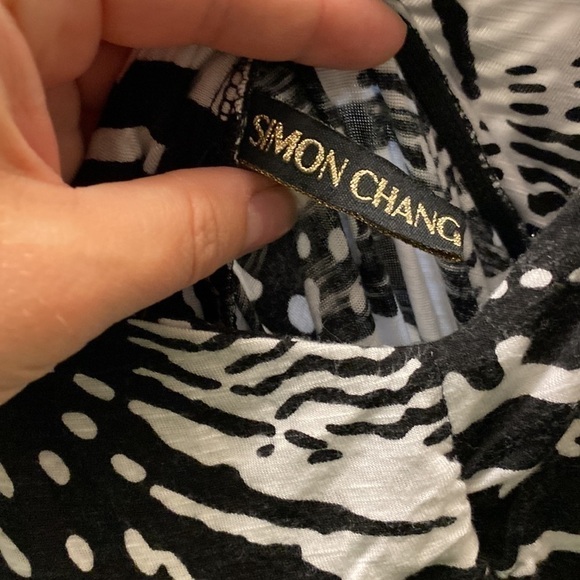 Simon  Chang Long Summer Dress (M) - Picture 3 of 3